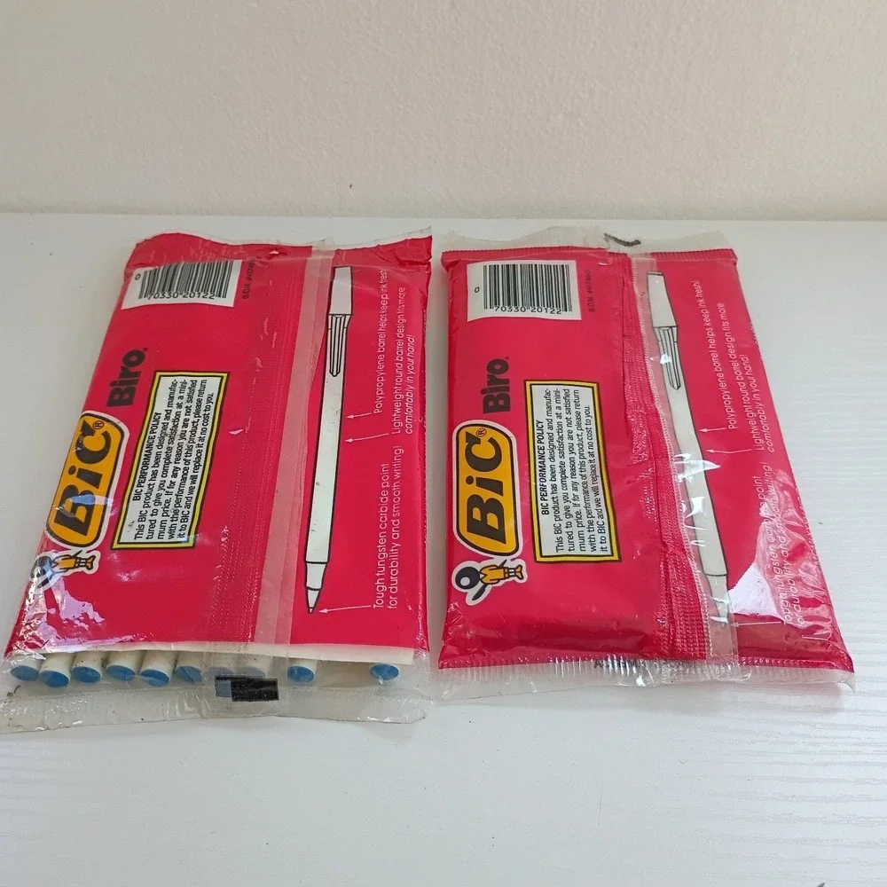 VTG Bic Biro Blue Ink Medium Point Ball Pens 2 Pckgs Of 10 Sealed New Old Stock